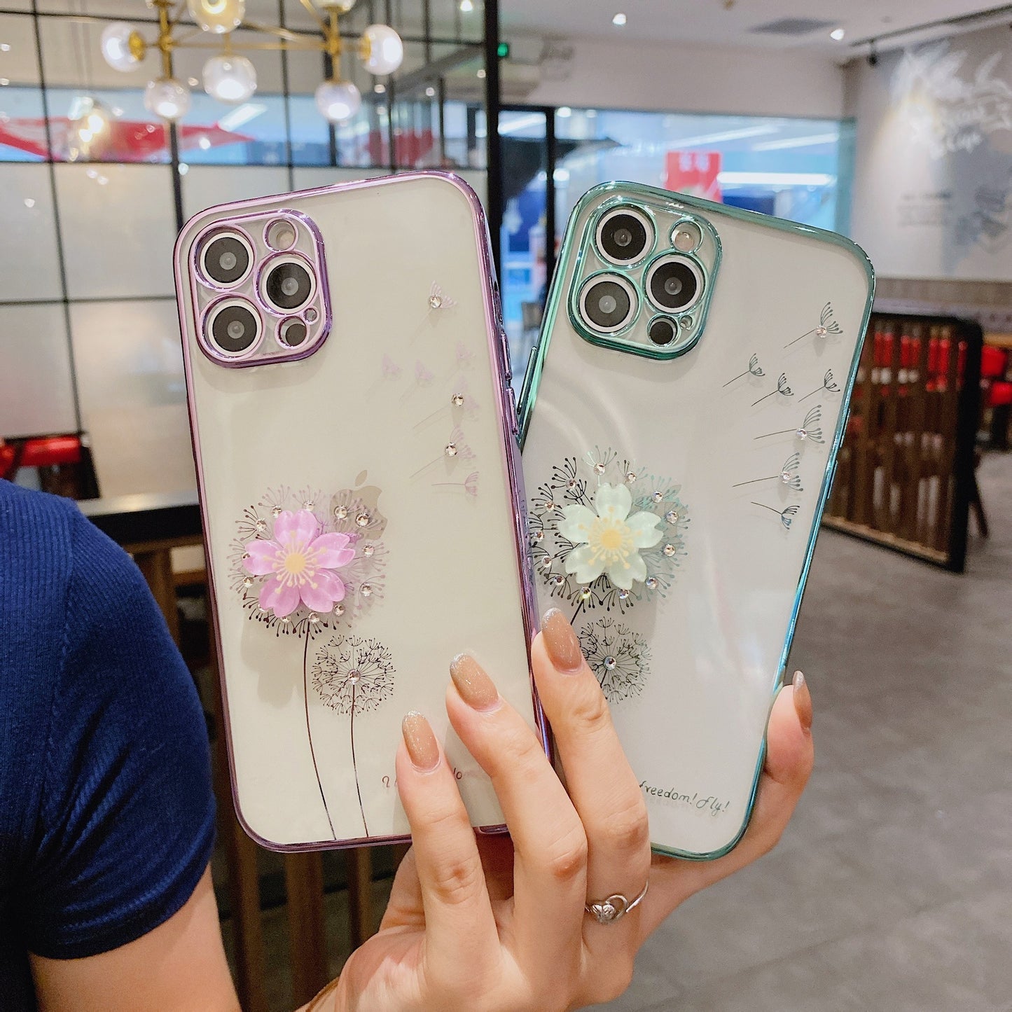3D Flower Spin Stand Phone Case