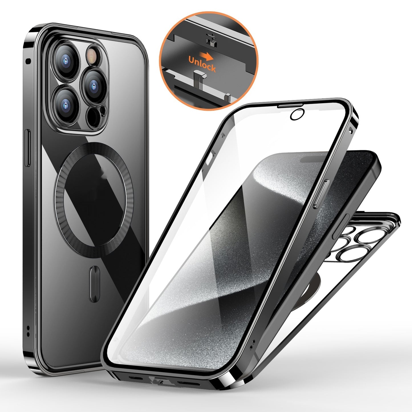 Magnetic Privacy Phone Case with Stand