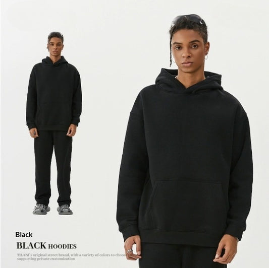 US Style Thick Fleece Hoodie Set