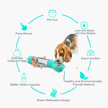 3-in-1 Portable Dog Water Bottle