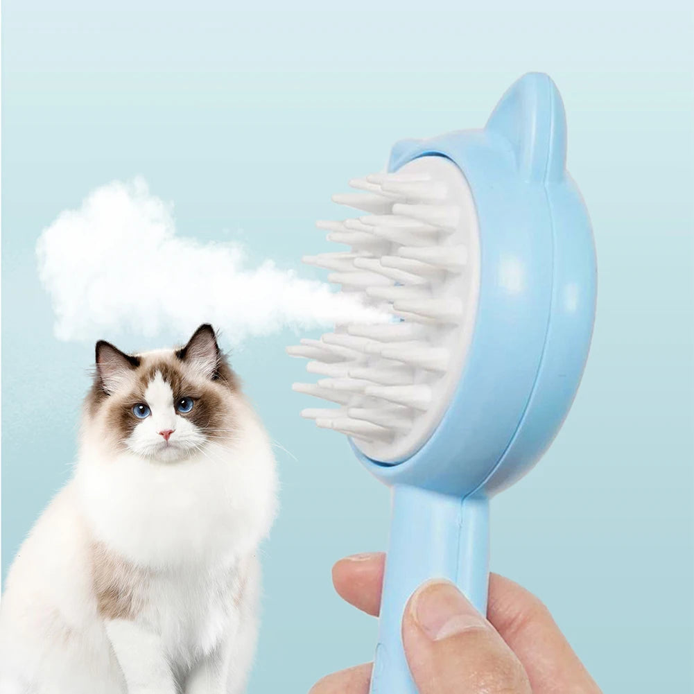 Rechargeable Self-Cleaning Pet Brush with Mist