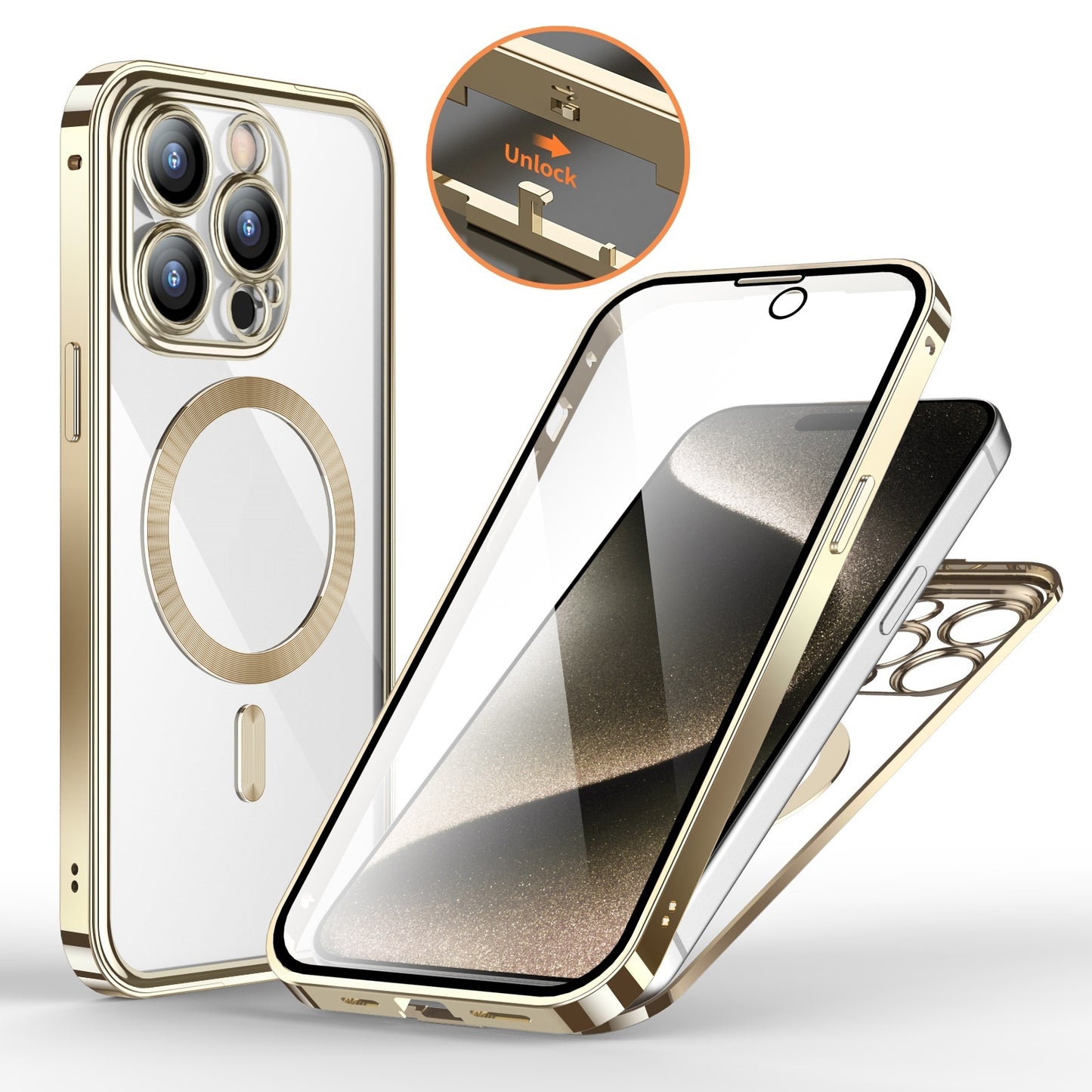 Magnetic Privacy Phone Case with Stand