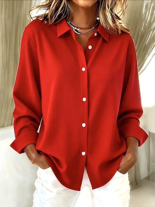 Women’s Long Sleeve Plaid Button Shirt