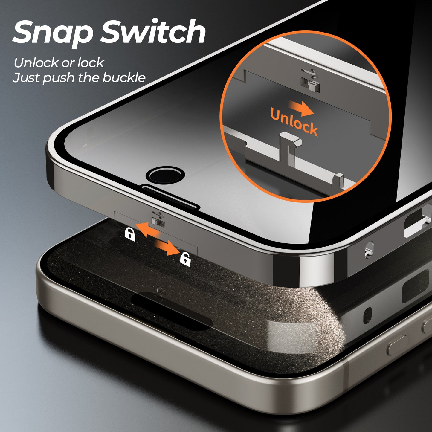 Magnetic Privacy Phone Case with Stand