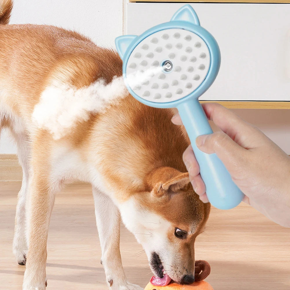Rechargeable Self-Cleaning Pet Brush with Mist