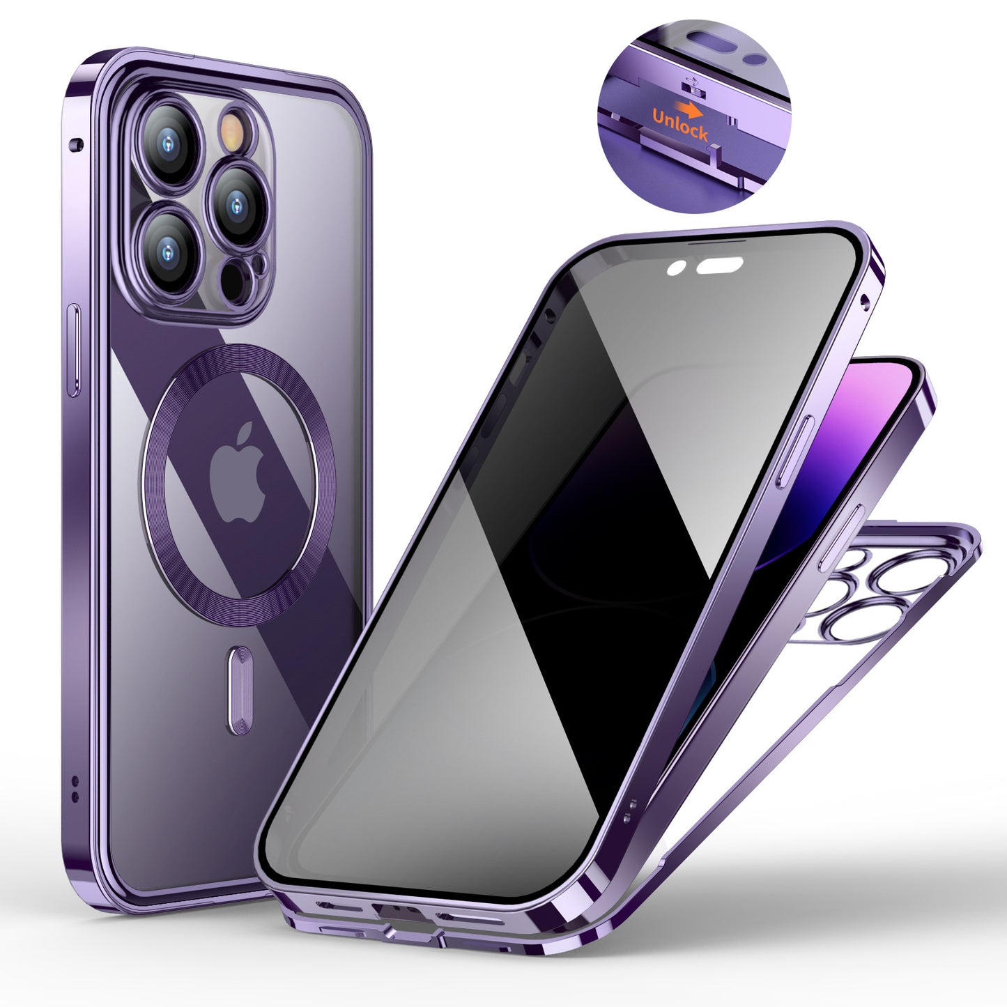 Magnetic Privacy Phone Case with Stand