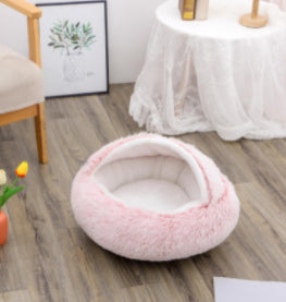 2-in-1 Plush Pet Bed House