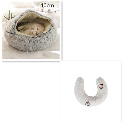 2-in-1 Plush Pet Bed House