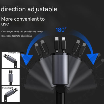 100W Metal Fast Car Charger