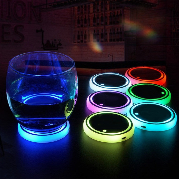 LED Light-Up Car Cup Holder Coaster