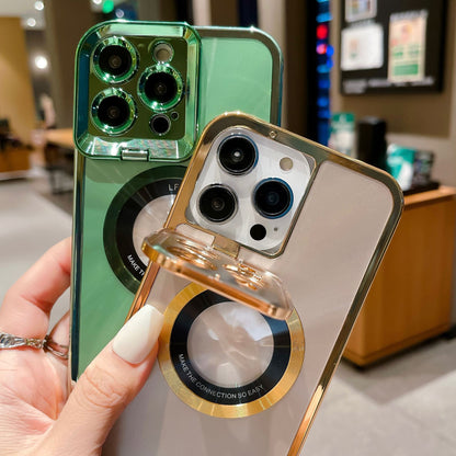 Luxury CD Pattern MagSafe Phone Case with Camera Stand