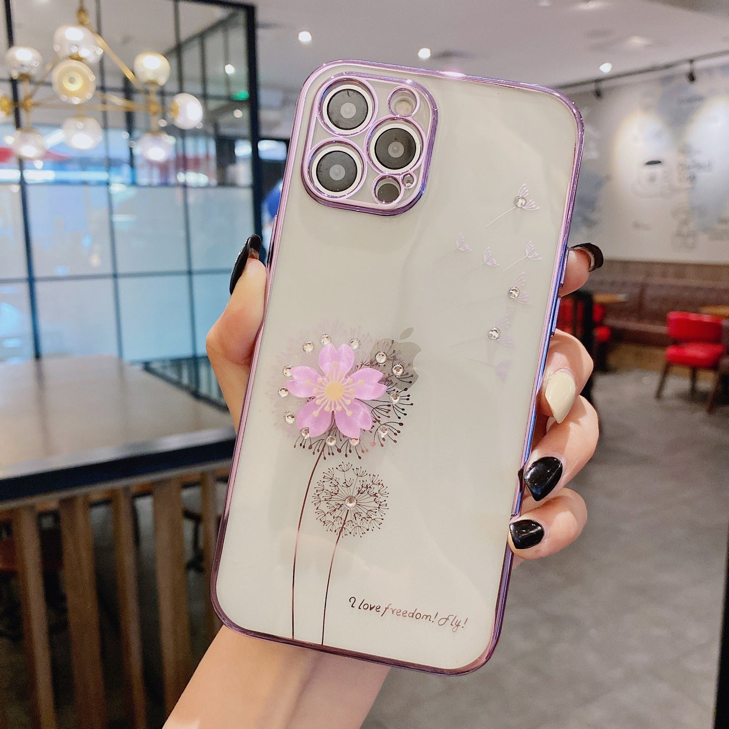 3D Flower Spin Stand Phone Case