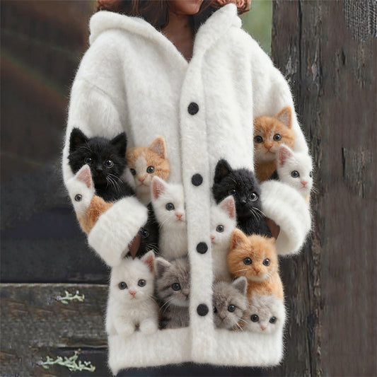 Women’s Casual Printed Long Cardigan