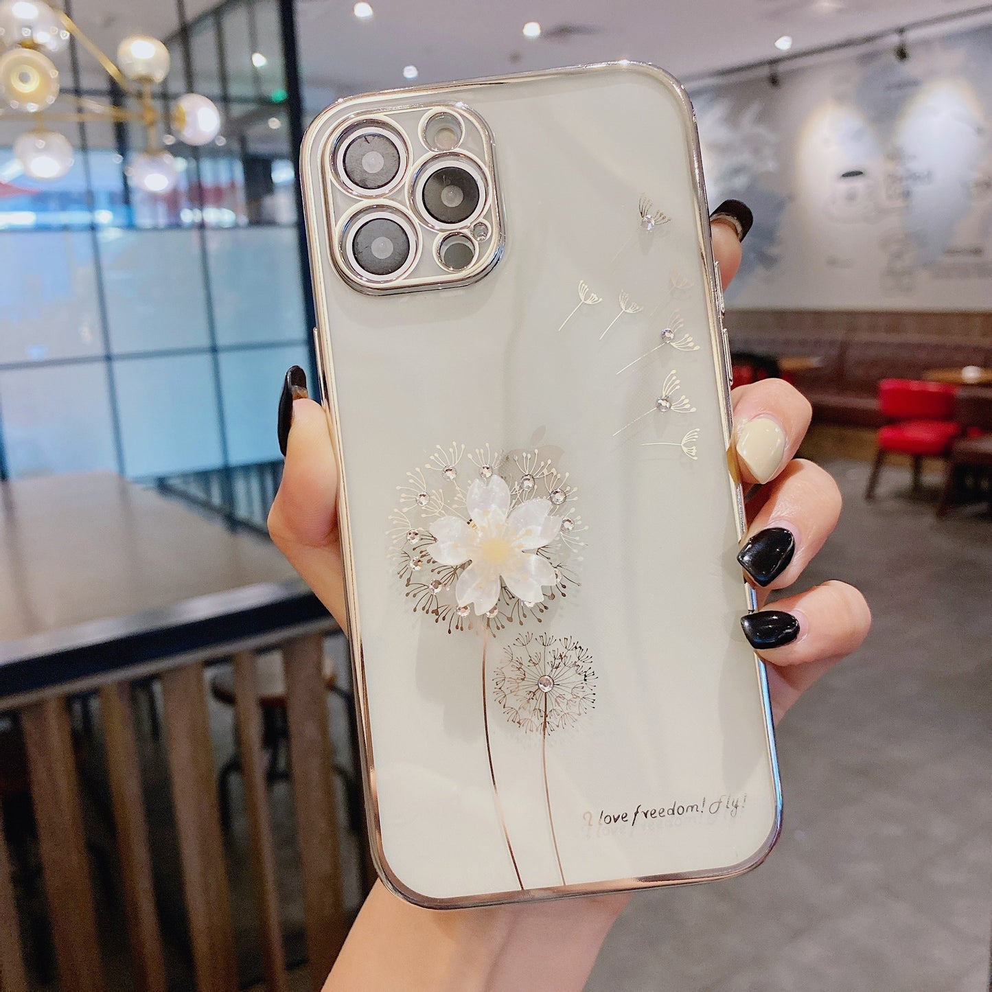 3D Flower Spin Stand Phone Case